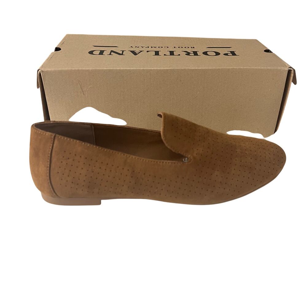 Portland Boot Company Women's Faux Suede Flat Shoes 8 M Brown